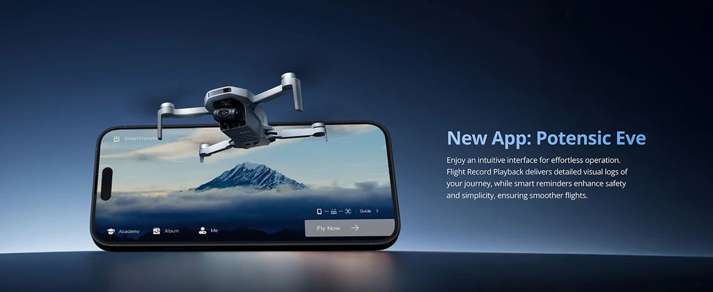 Potensic ATOM 2 Camera Drone, 4K HDR Video, 8K Photo, 3-Axis Gimbal,Under 249g, Vertical Shooting,10-KM, AI Night Shot, AI Track