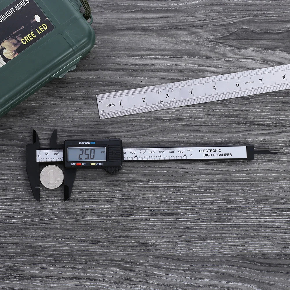 0–150mm Digital Calipers Electronic Vernier Caliper, 0.1mm Accuracy mm/inch Measurement Ruler for Woodworking, Mechanics & DIY