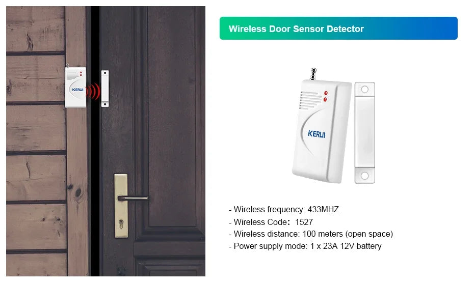 KERUI WiFi Smart Siren Alarm System – 120dB Tuya Home Security Kit with Door Sensor & Motion Sensor, App Control & Alexa/Google Compatible