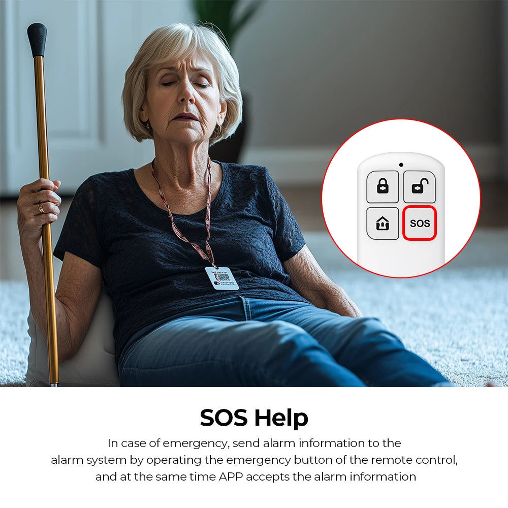 ✨ Smart WiFi + 4G Home Alarm System – Tuya Smart Life Security Kit with Door Sensor & GSM Backup