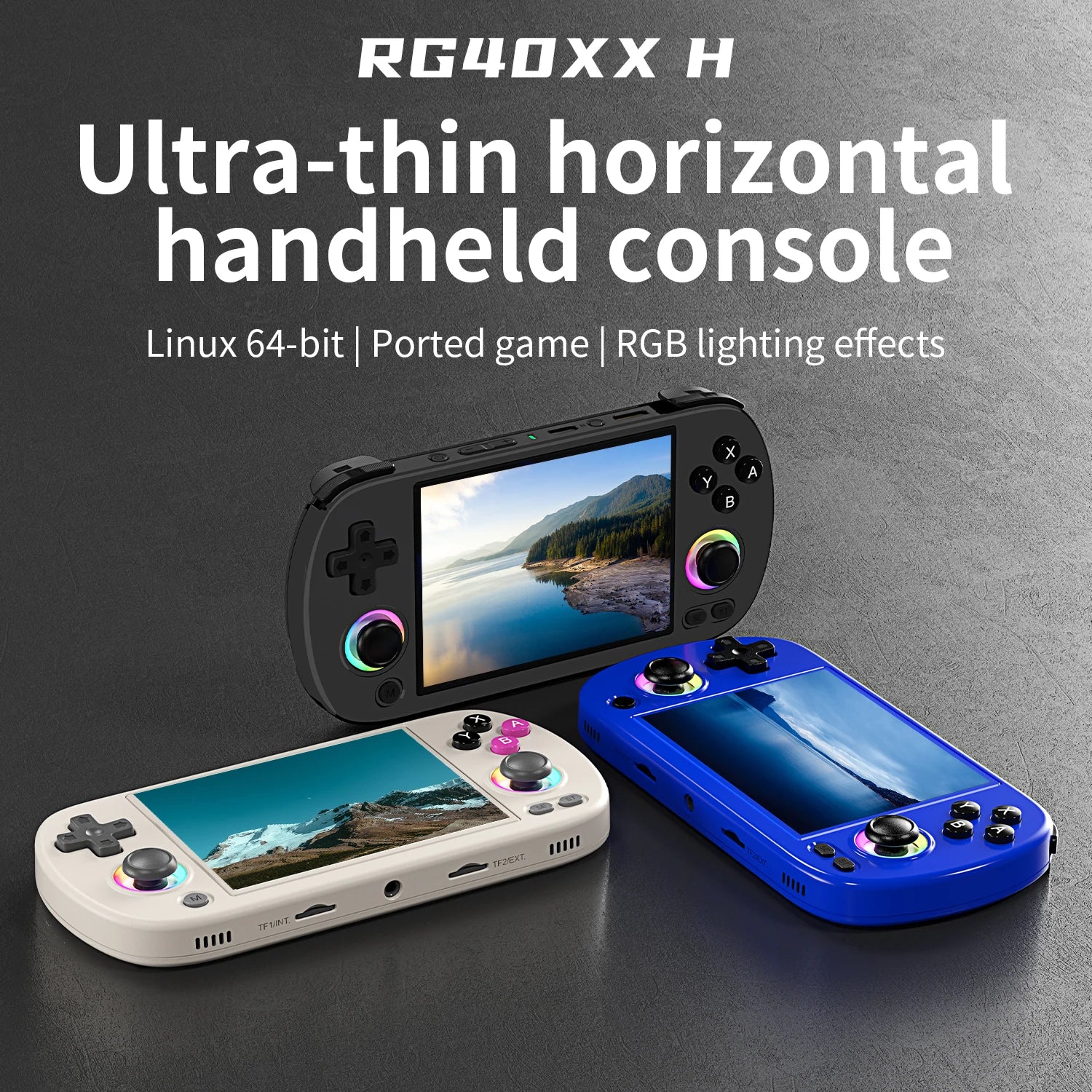 ANBERNIC RG40XX H Retro Handheld Game Console – 4” IPS Screen, 64GB Storage & 5000+ Games