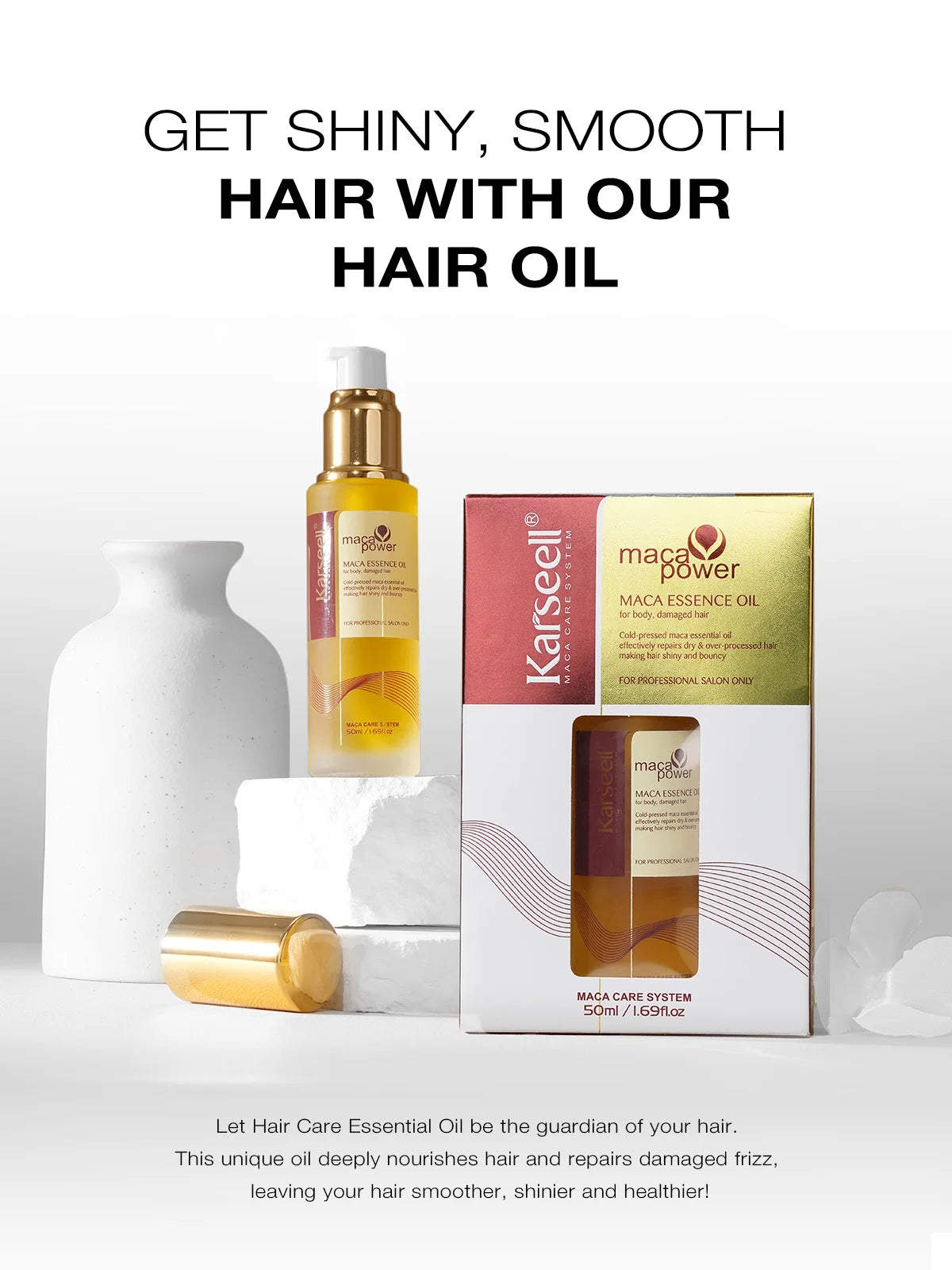 ✨ Karseell Moroccan Argan Oil Hair Serum – 50ml Weightless Cold-Pressed Healing Elixir for Dry, Damaged Hair