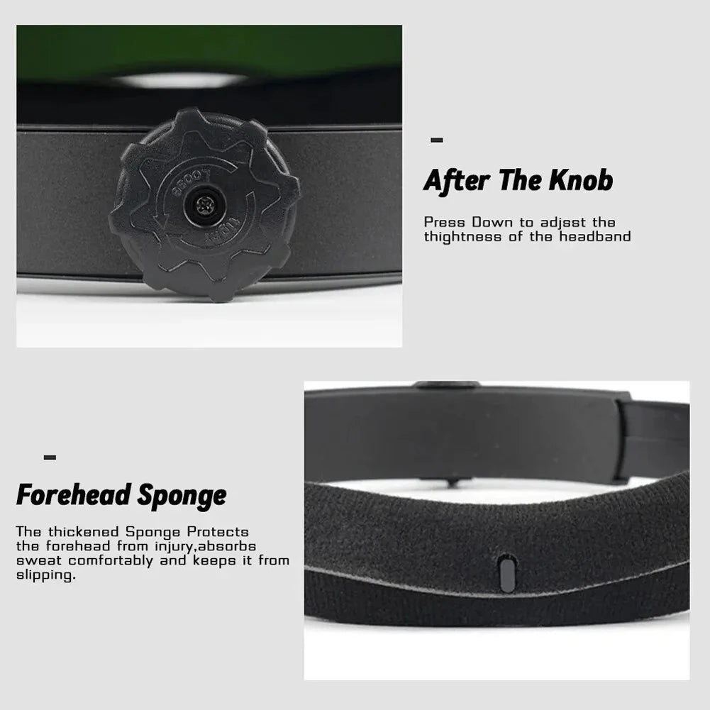 Auto-Darkening Welding Helmet Solar Powered True Color Welding Mask, High-Temperature Resistant Welding Facemask for ARC, MIG, TIG & Grinding