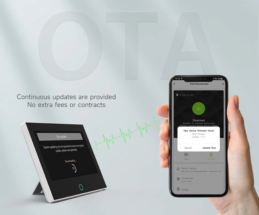 7 inch 4G & WiFi Home Alarm Host System Wireless GSM Big Screen Touch Panel Tuya Smart Security Protection Kit Remote Control