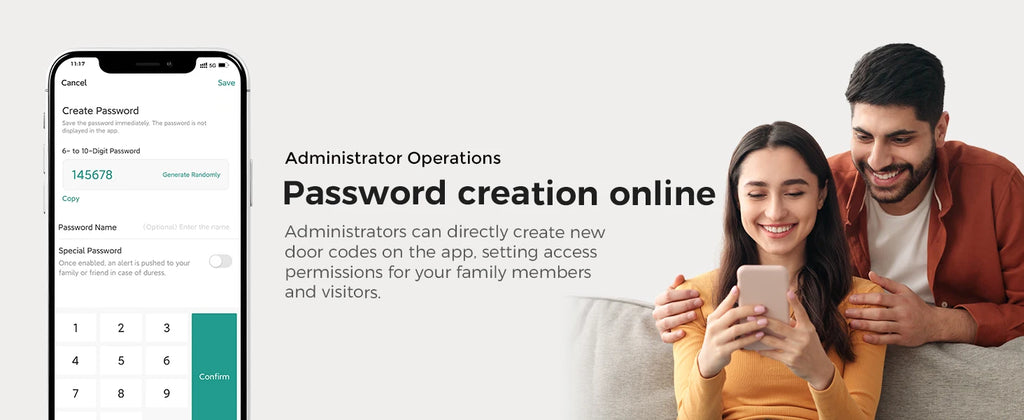 Arpha D280 Keyless Entry Door Lock 5-in-1 Smart Fingerprint Deadbolt with Keypad Electronic Deadbolt Auto-Lock One Touch Lock
