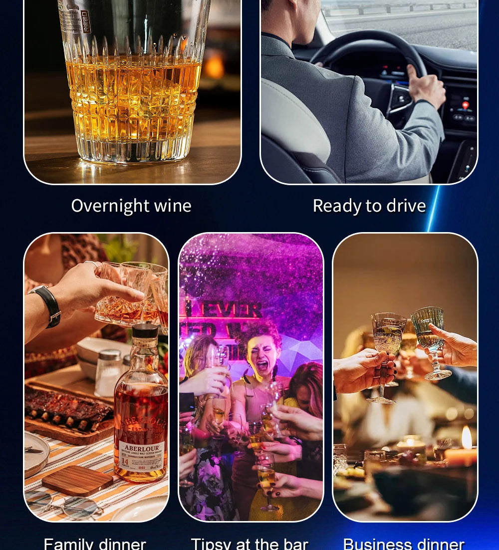 Digital Alcohol Tester – Professional Breathalyzer with LCD Display, Semiconductor Sensor, Accurate Drunk-Driving Detection for Home Use