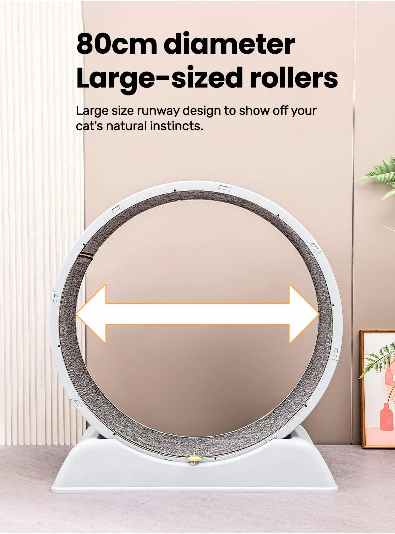 ✨ Cat Wheel Exerciser – Silent Running Treadmill for Indoor Cat Fitness, Play & Daily Enrichment (Blue/Gray)