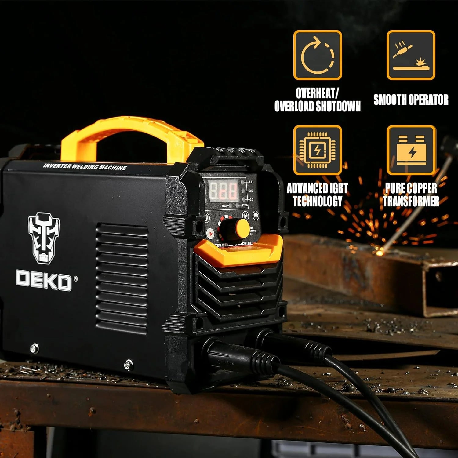 DEKO 160A ARC/Lift TIG 2-in-1 Welding Machine – Dual Voltage 110V/220V IGBT Inverter Welder
