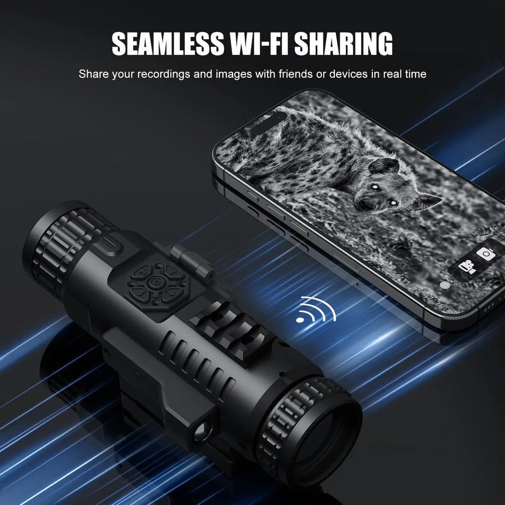 Kaalee GS515 Digital Night Vision Scope – 5–20X HD Day/Night Hunting Scope with 2560×1920 Resolution & IR Illuminator