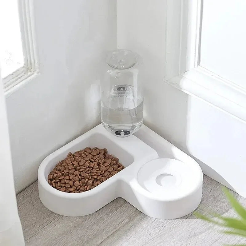 ✨ AutoFlow Love Pet Bowl | Dual-Use Automatic Water & Food Dispenser for Cats & Dogs | Moisture-Proof, Space-Saving & Hygienic