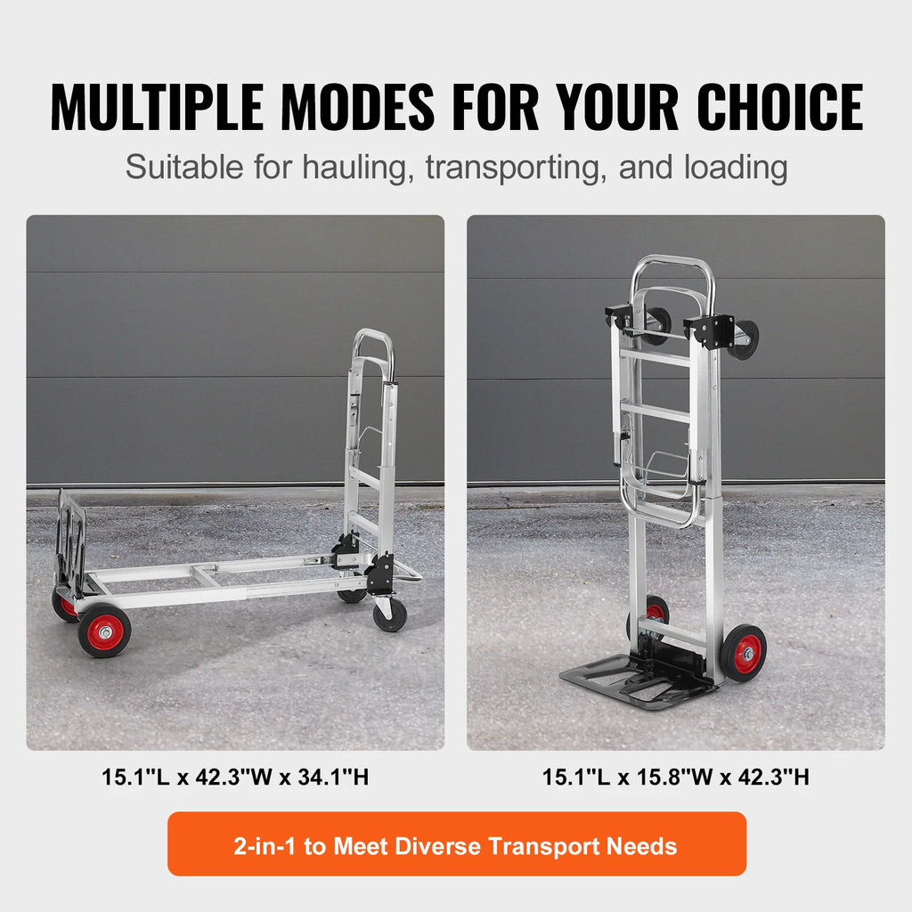 ✨ SucceBuy 400 lbs Folding Hand Truck – Lightweight Aluminum Dolly & Convertible Platform Cart
