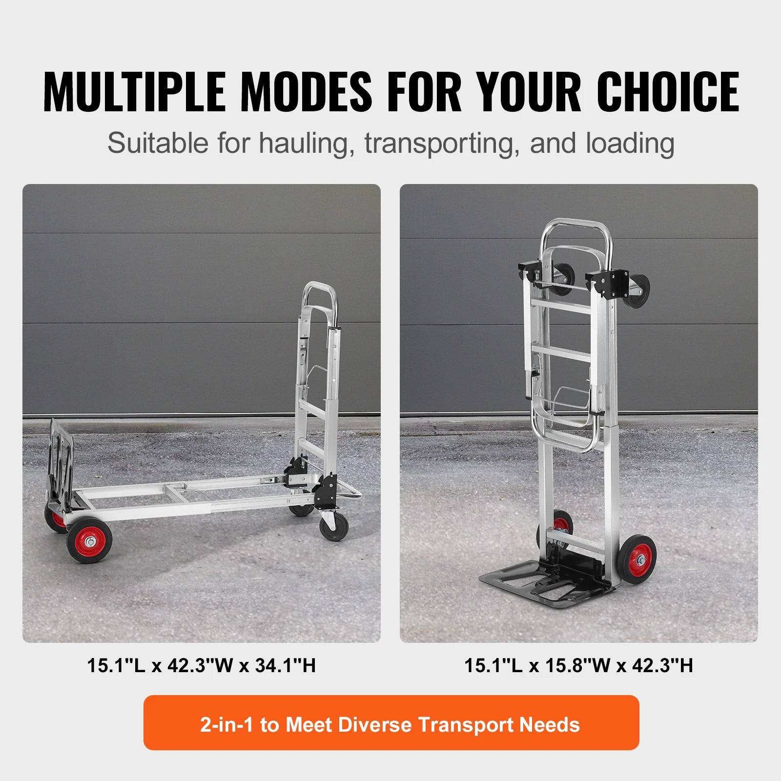 ✨ SucceBuy 400 lbs Folding Hand Truck – Lightweight Aluminum Dolly & Convertible Platform Cart