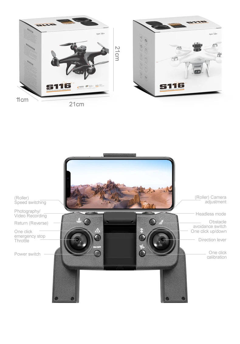 S116 MAX Professional 8K Dual-Camera Drone – Ultra-Smooth Flight, Obstacle Avoidance & Stunning Aerial Views