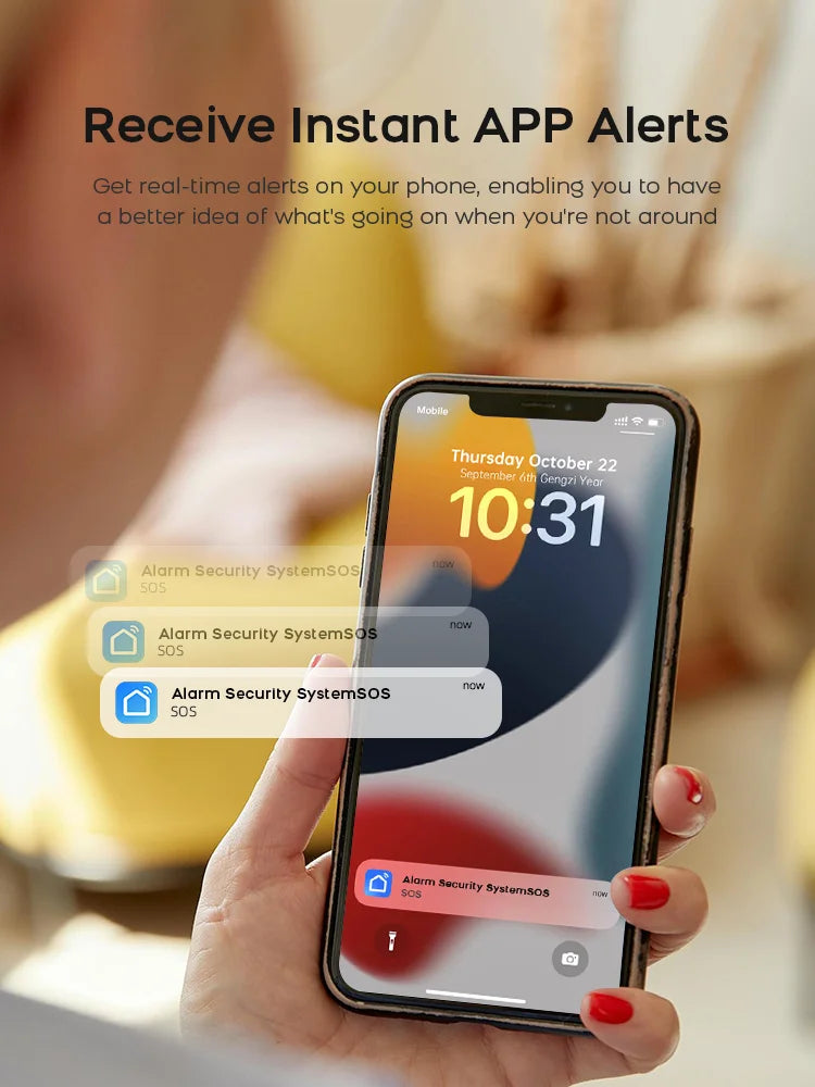 Tuya Smart WiFi + GSM Home Security Alarm System – 4.3" Touchscreen, Real-Time Alerts, Door/Window Sensors & 120dB Siren