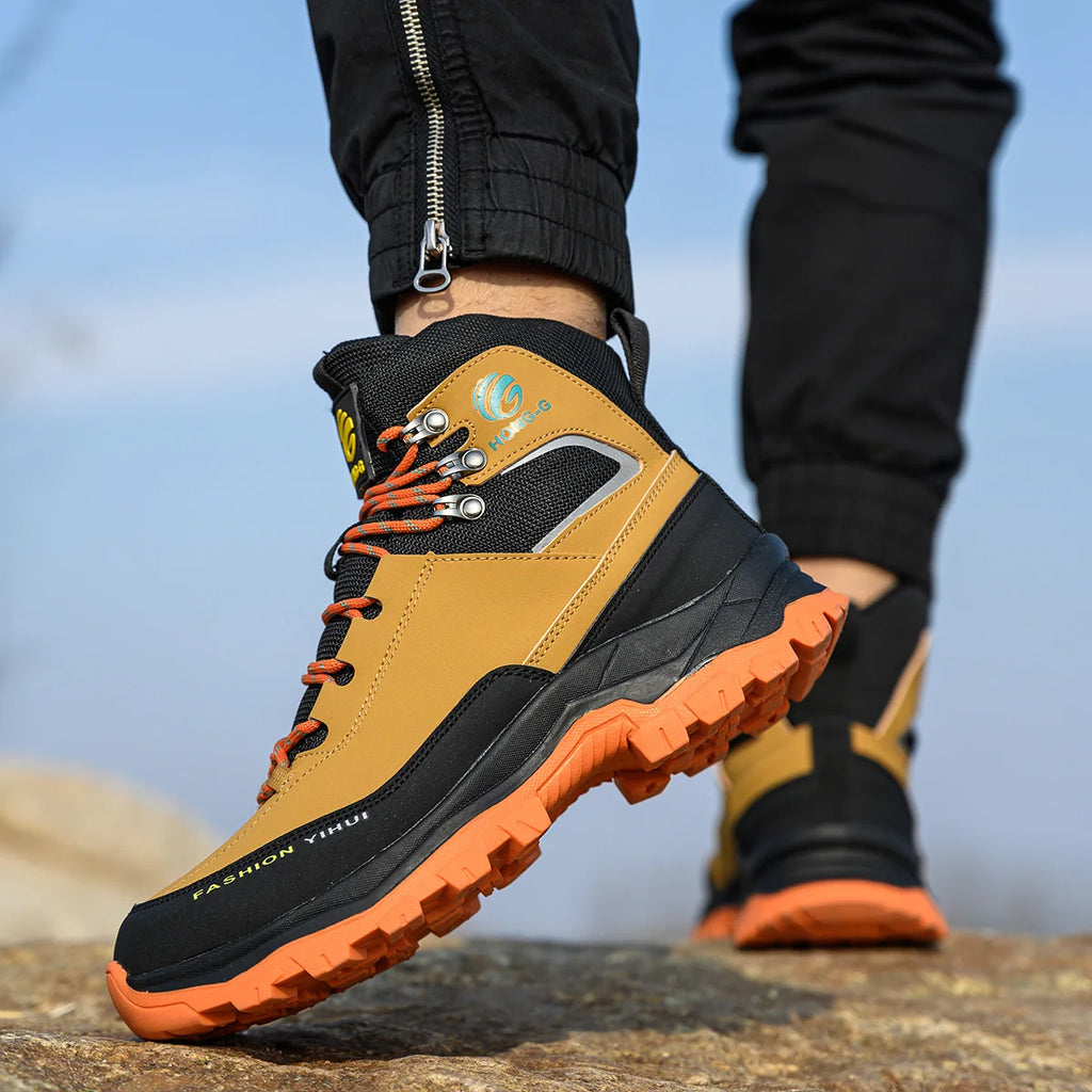 VEIGAR Men’s Protective Work Safety Shoes – Breathable Anti-Puncture Steel Toe Cap Work Boots