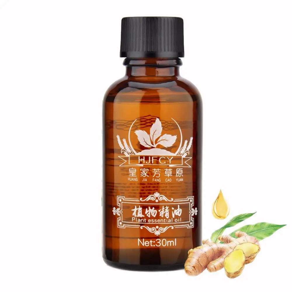 ✨ 30ml Pure Ginger Essential Oil for Body Massage – Natural Lymphatic Detox & Anti-Aging Therapy