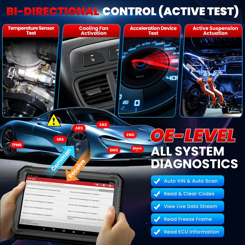 2025 LAUNCH X-431 PRO3S+ Elite V2.0 SmartLink C — Premium All-System Diagnostic Tablet with ECU Coding, J2534 Programming & Topology Mapping