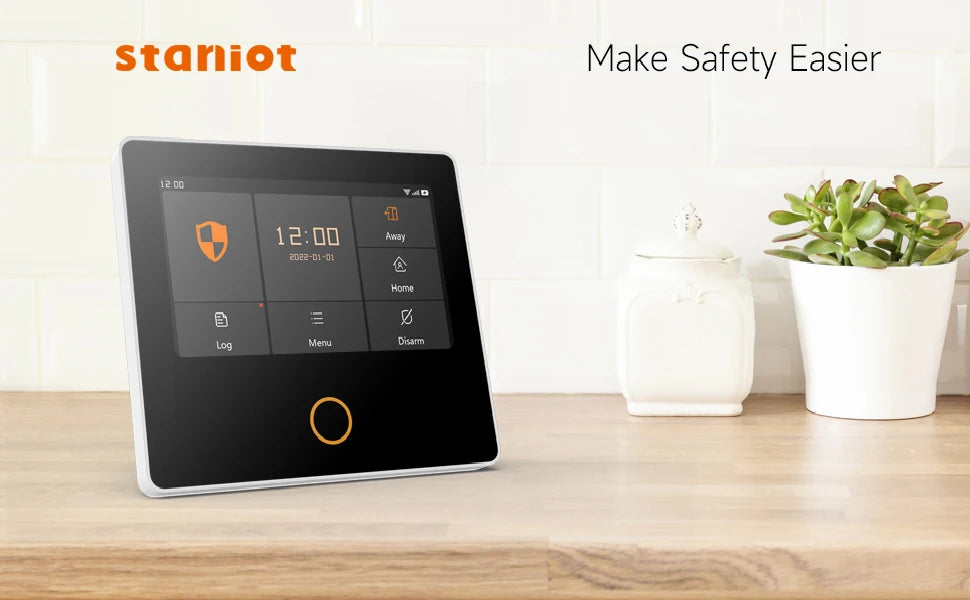 Staniot WiFi 4G Home Security System Wireless Security Protection Tuya Smart Home Alarm Sensors Built-in Siren Works with Alexa