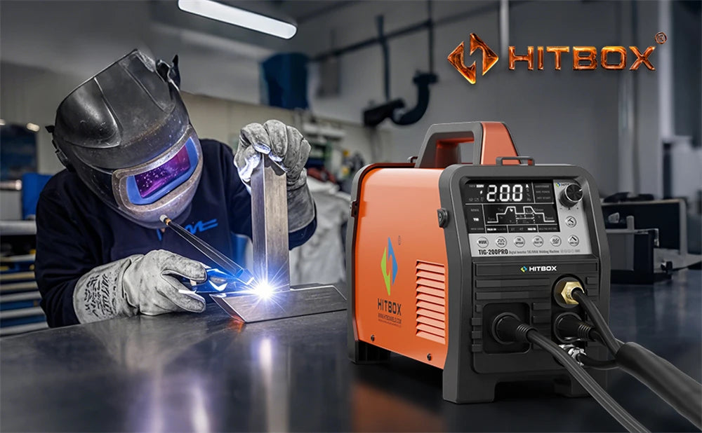 HITBOX TIG200PRO 6-in-1 Welding Machine | Pulsed HF TIG / Cold Welding / MMA Stick | 1–170A | Digital Display | IGBT Inverter | 2T/4T