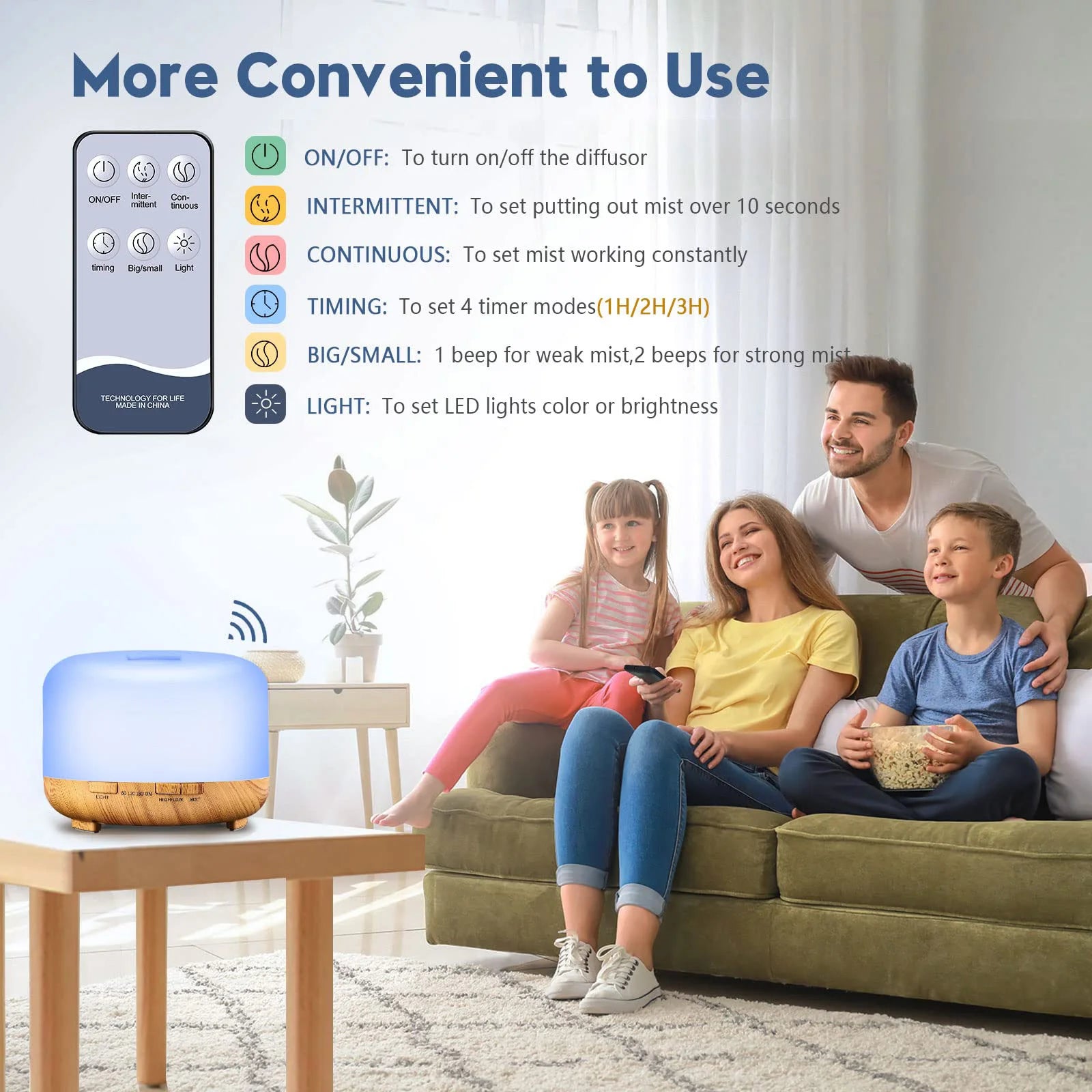 SerenityMist™ 500ML Aromatherapy Diffuser with 6-Scent Essential Oil Set – Luxe Home Fragrance & Wellness