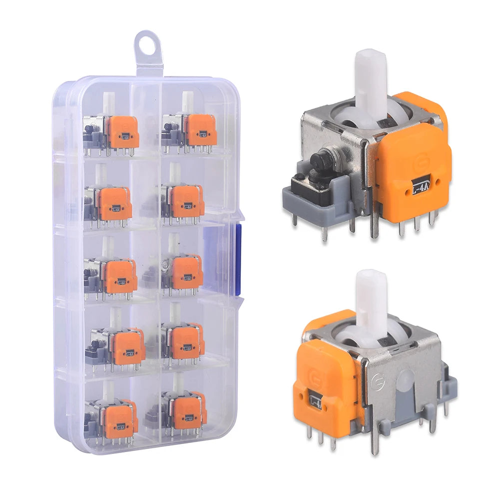 “10-Pack Hall Effect 3D Joystick Modules – High-Precision No-Drift Analog Thumb stick Repair Kit for PS4/PS5/Xbox/Switch Controllers”