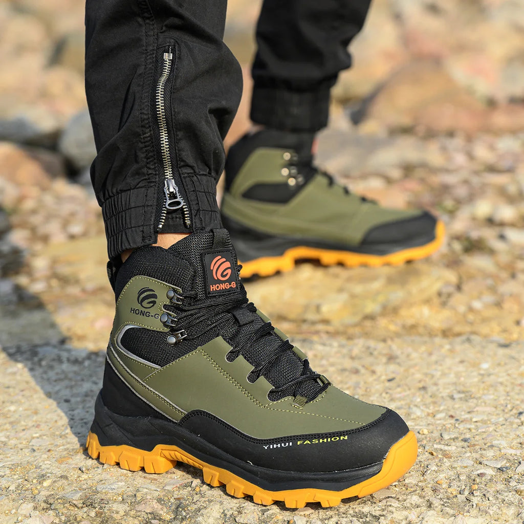 VEIGAR Men’s Protective Work Safety Shoes – Breathable Anti-Puncture Steel Toe Cap Work Boots