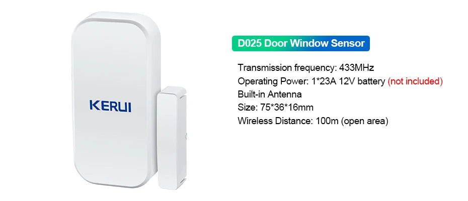 KERUI W181 Alarm Security System with Siren Wireless GSM WiFi Intelligent Home Alarm System with Door Sensor PIR Detector