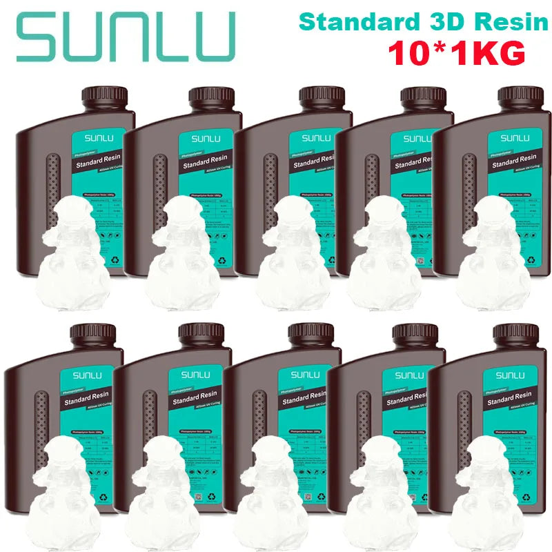 SUNLU 1kg Standard UV Resin for LCD 3D Printer – High-Precision Photopolymer Resin 405nm UV Curing, Easy to Use & Durable