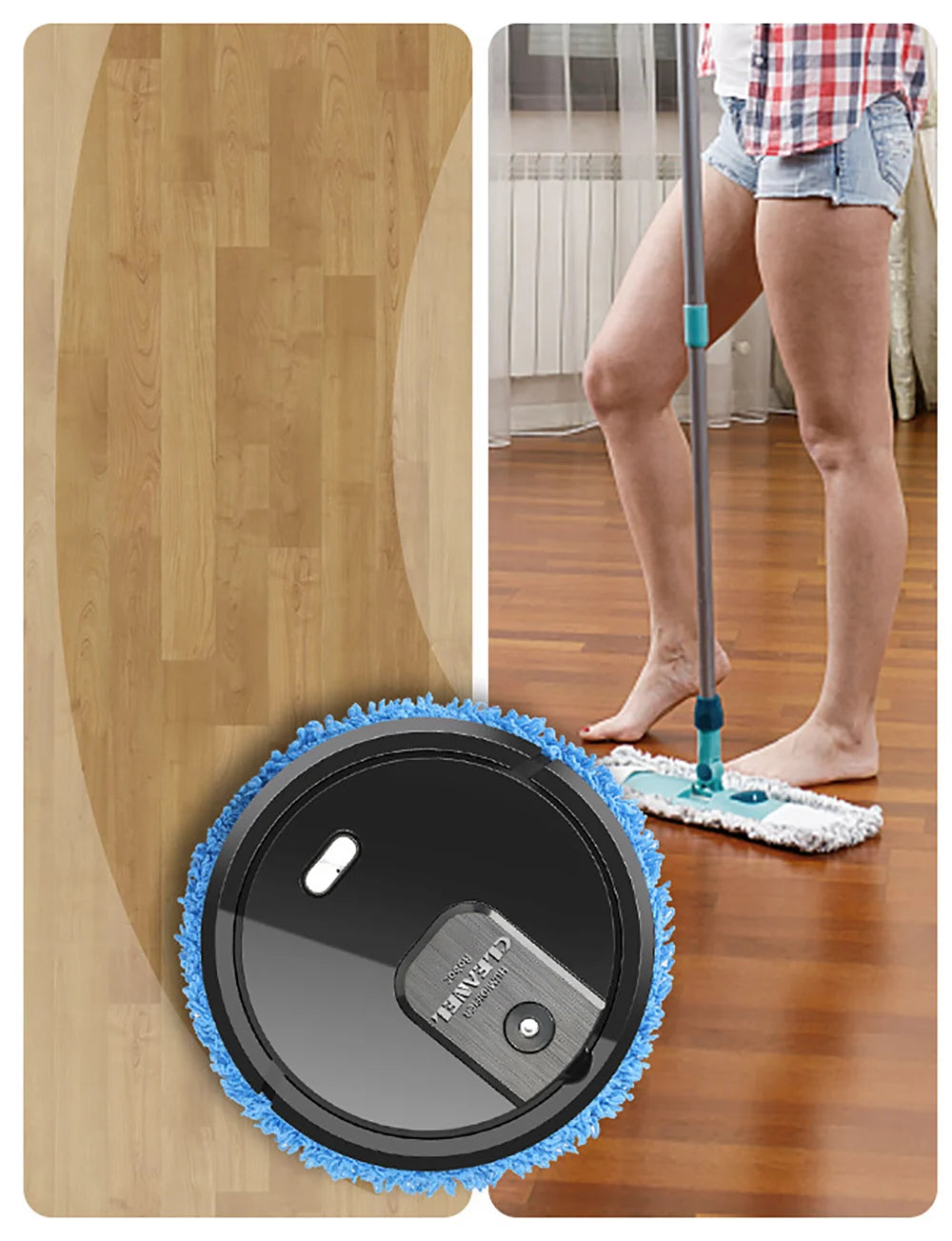 ✨ 3-in-1 Smart Robot Floor Cleaner – Mopping, Sweeping & Humidifying | USB Rechargeable Auto Dust Sweeper