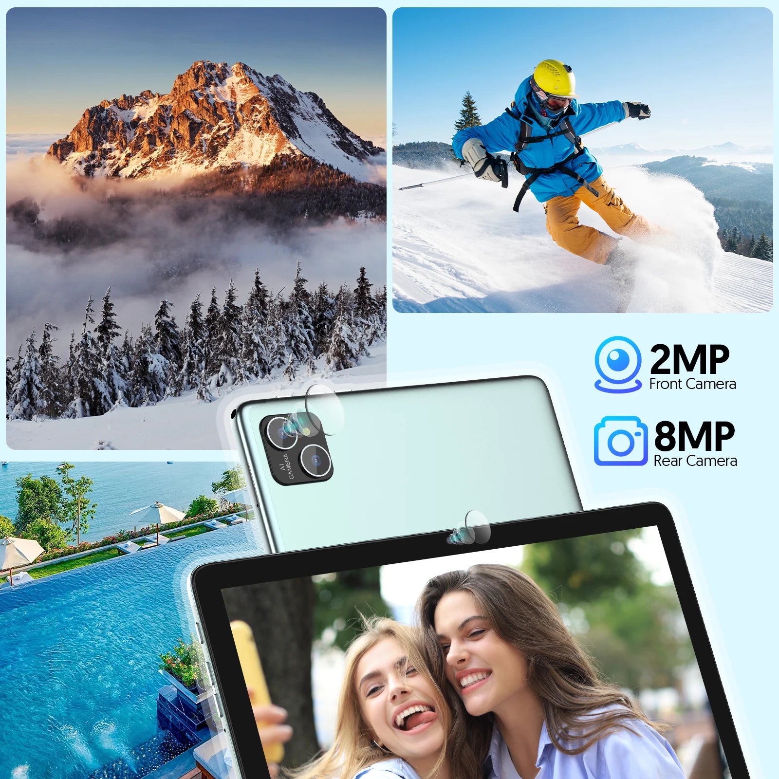 Android 14 Tablet with Keyboard, Mouse, Protective Case & Stylus – 8GB+128GB, Octa-Core, GMS Certified