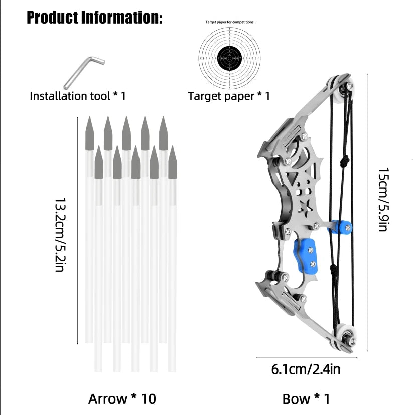 Mini Compound Bow Set – Indoor & Outdoor Archery Practice for Kids and Adults