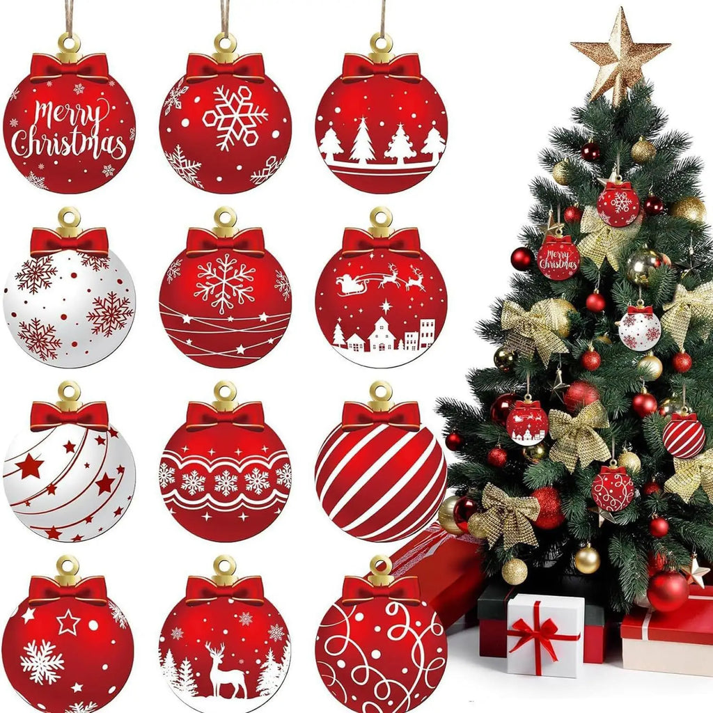 Christmas 12pcs No None Christmas Ball Ornaments Christmas Decoration 2025 Genuine