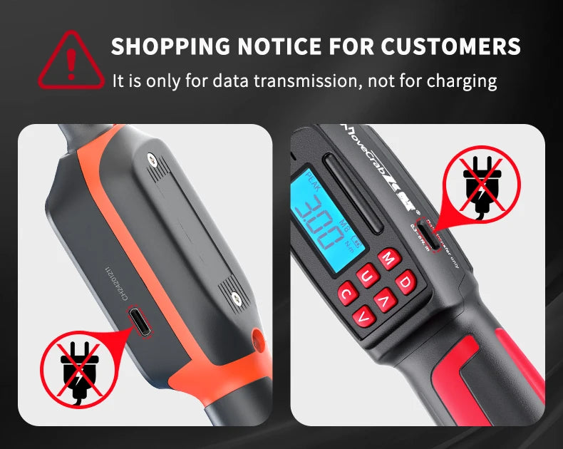 MoveCrab Digital Torque Wrench with Interchangeable Ratchet & Open-End Heads, 5–99.6 ft-lb (6.8–135 Nm) High-Precision Electronic Torque Wrench with LCD Display