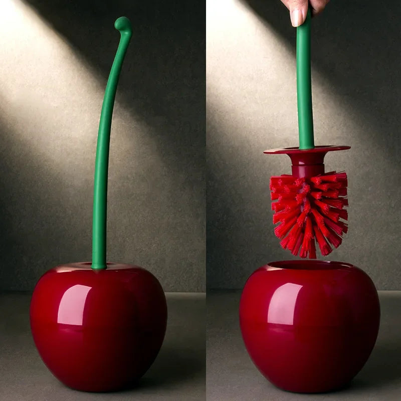 Chic Cherry Toilet Brush Set – Cute Fruit-Inspired Bathroom Accessory for Stylish, Modern Spaces