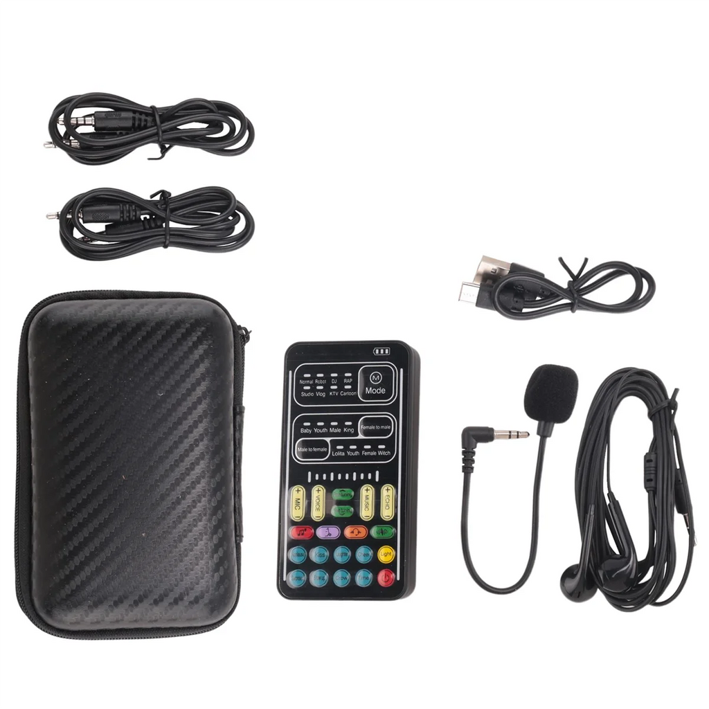 ABSY Voice Changer Handheld Microphone Voice Changer with Sound Multifunctional Effects Machine for Phone/Xbox/Switch (i9)