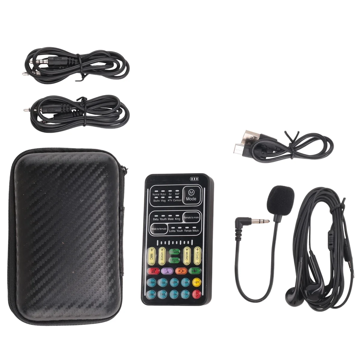 ABSY Voice Changer Handheld Microphone Voice Changer with Sound Multifunctional Effects Machine for Phone/Xbox/Switch (i9)