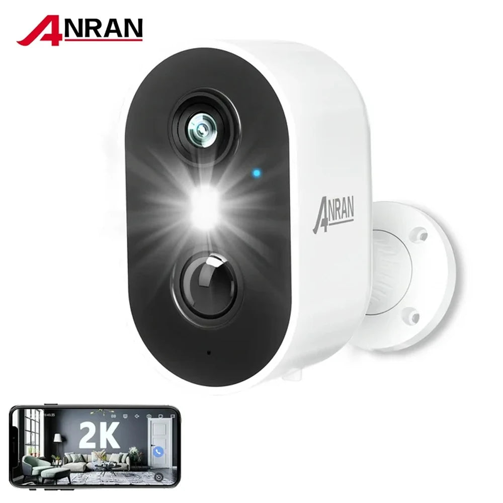 ANRAN C2 2K Rechargeable WiFi Security Camera – Smart PIR Detection, Color Night Vision & IP65 Weatherproof Protection