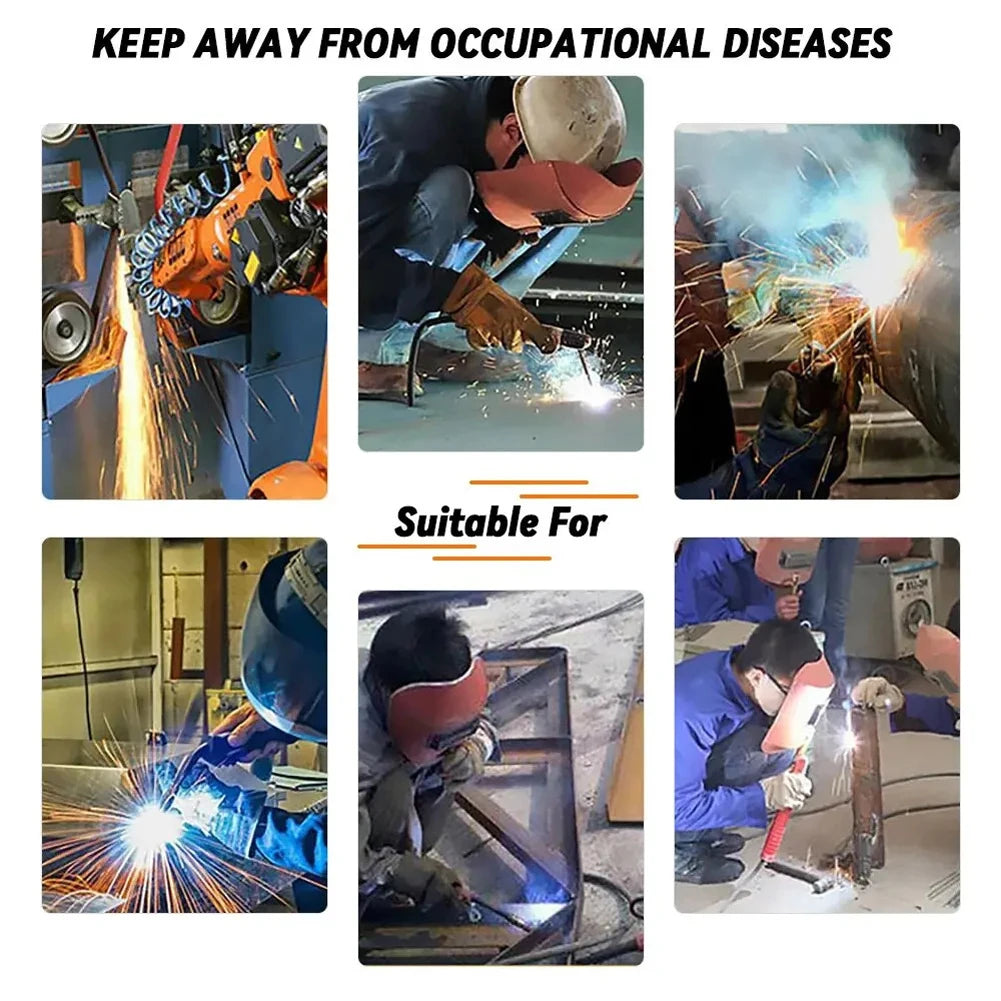 Auto-Darkening Welding Helmet Solar Powered True Color Welding Mask, High-Temperature Resistant Welding Facemask for ARC, MIG, TIG & Grinding