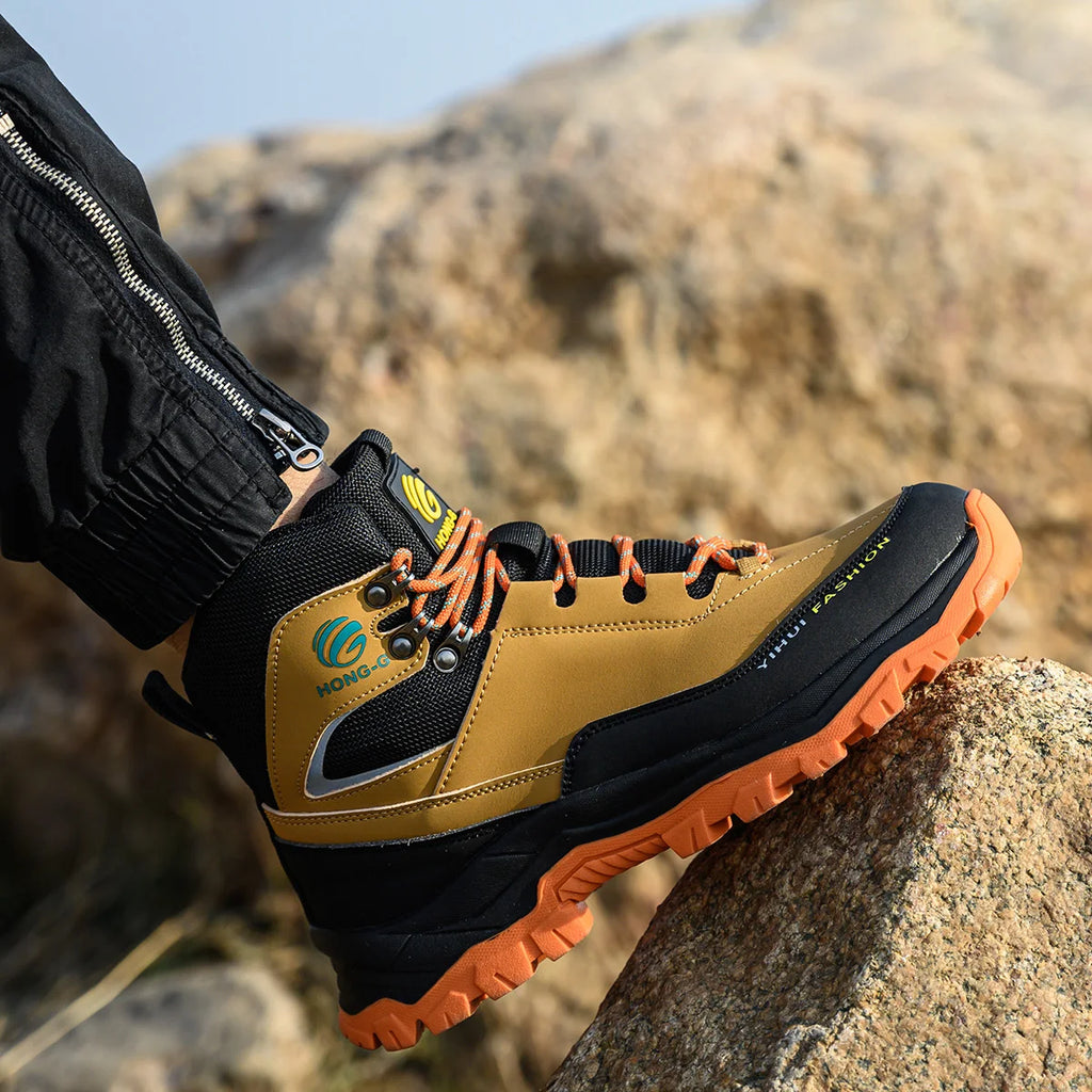 VEIGAR Men’s Protective Work Safety Shoes – Breathable Anti-Puncture Steel Toe Cap Work Boots