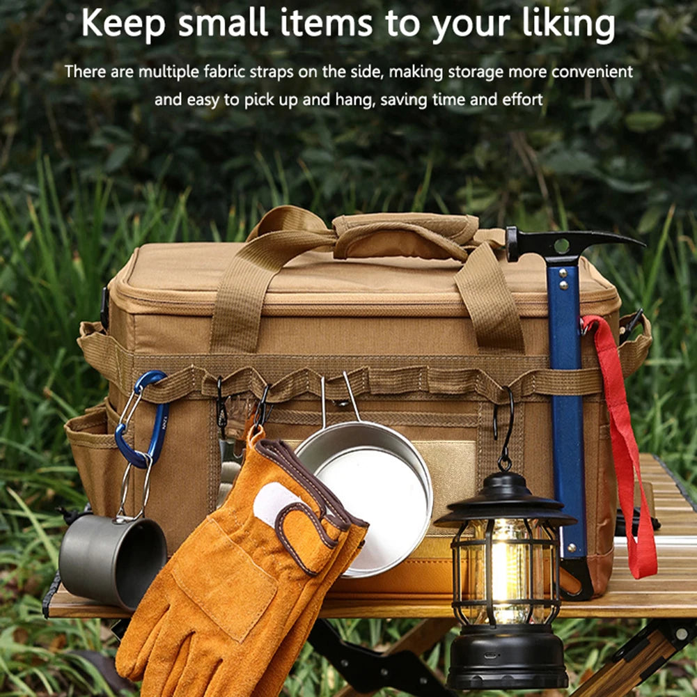 “30L AdventureReady™ Camping Utensil Organizer – Foldable Outdoor Cooking & Car Trunk Storage Case”