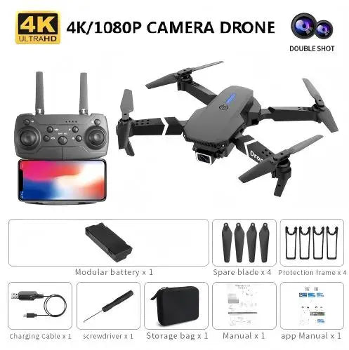 ✨ 2025 E88 Pro Foldable 4K FPV Drone – Wide-Angle HD Dual Camera, Altitude Hold & Beginner-Friendly Aerial Fun ✨