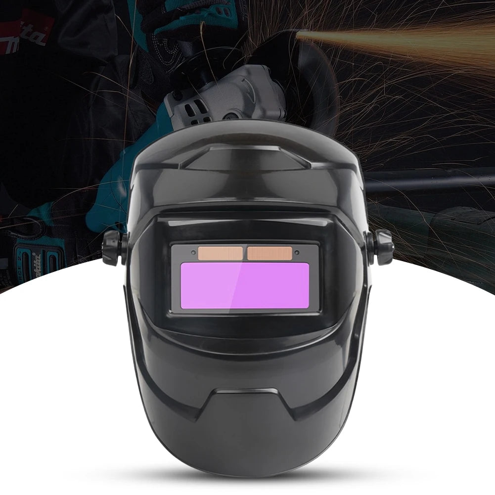 Auto-Darkening Welding Helmet Solar Powered True Color Welding Mask, High-Temperature Resistant Welding Facemask for ARC, MIG, TIG & Grinding