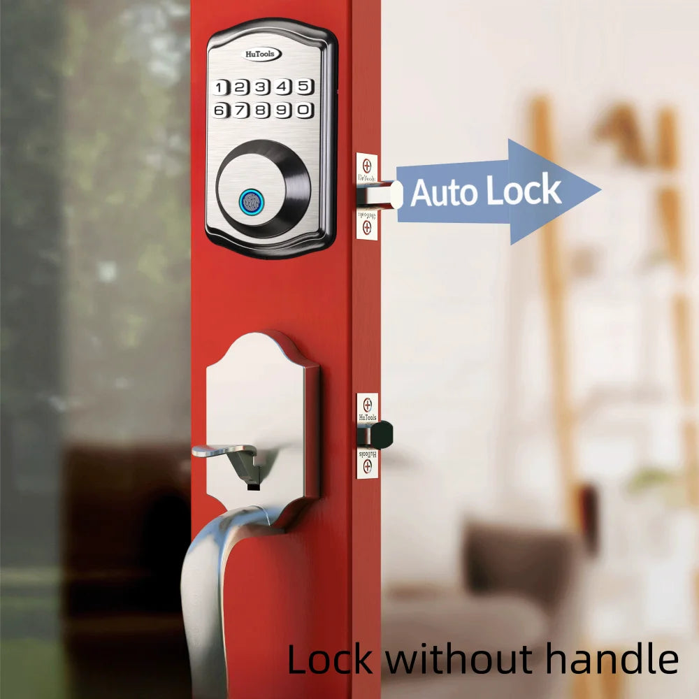 Smart Keypad Door Lock-Fingerprint  Entry Door Lock Deadbolt,  20 Touch Locking And 20 User Codes, Easy To Install And Program