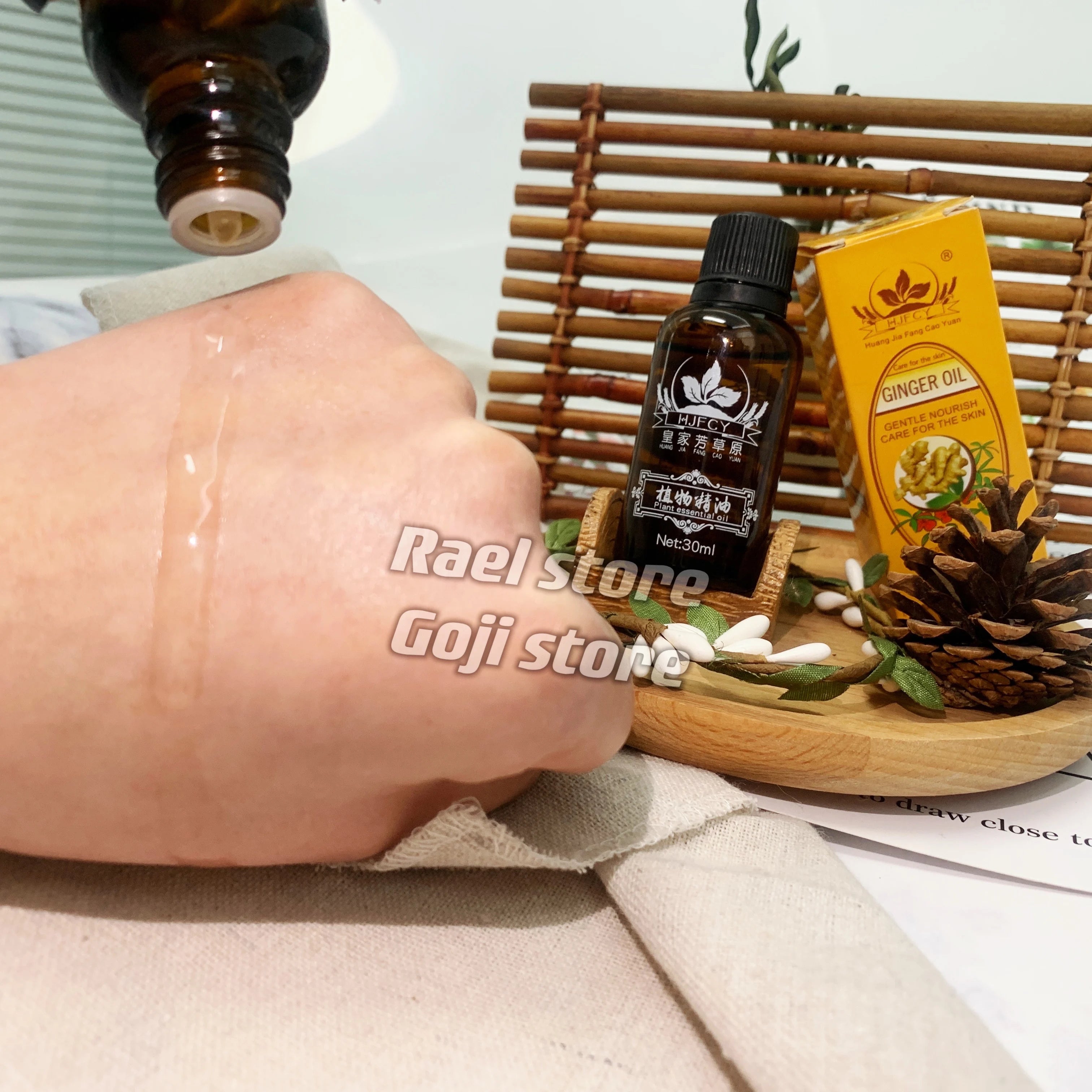 ✨ 30ml Pure Ginger Essential Oil for Body Massage – Natural Lymphatic Detox & Anti-Aging Therapy