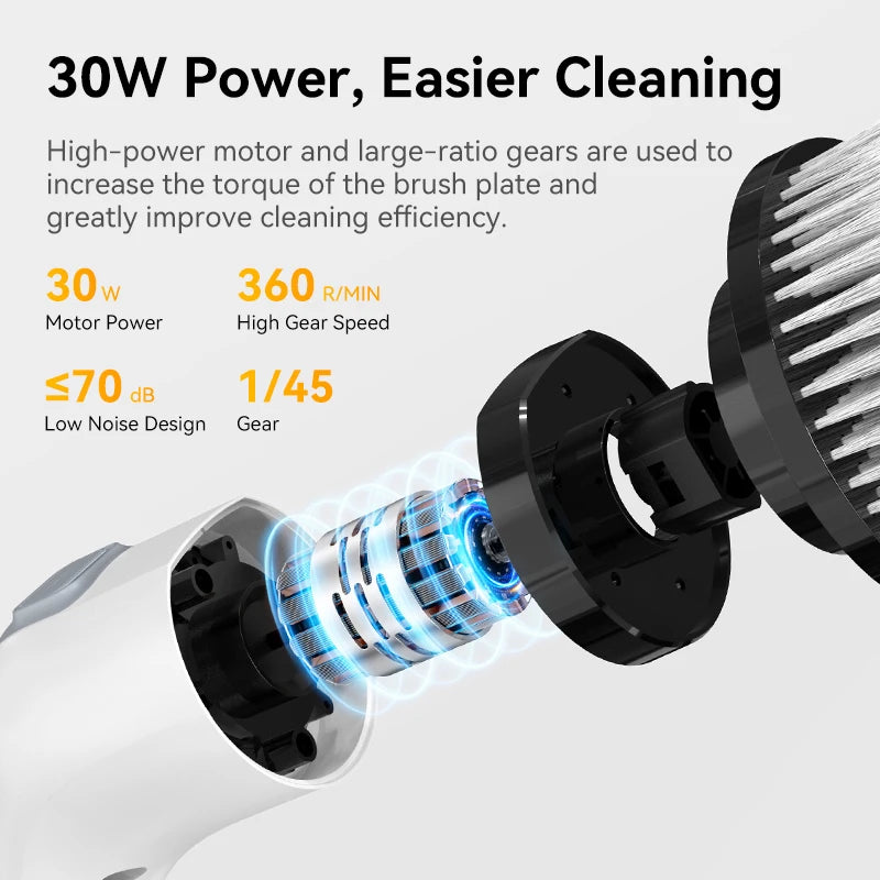 Cordless Electric Cleaning Brush with 7 Attachments - Safe Handheld Shower Scrubber for Bathroom & Kitchen