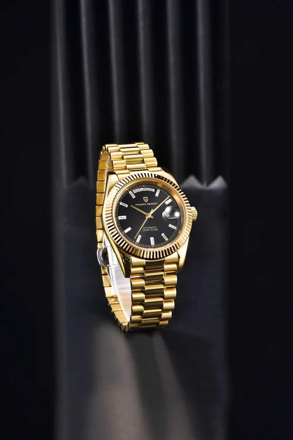 2025 PAGANI DESIGN Luxury Rose Gold Automatic Mechanical Watch – Men’s Sapphire Sports Timepiece