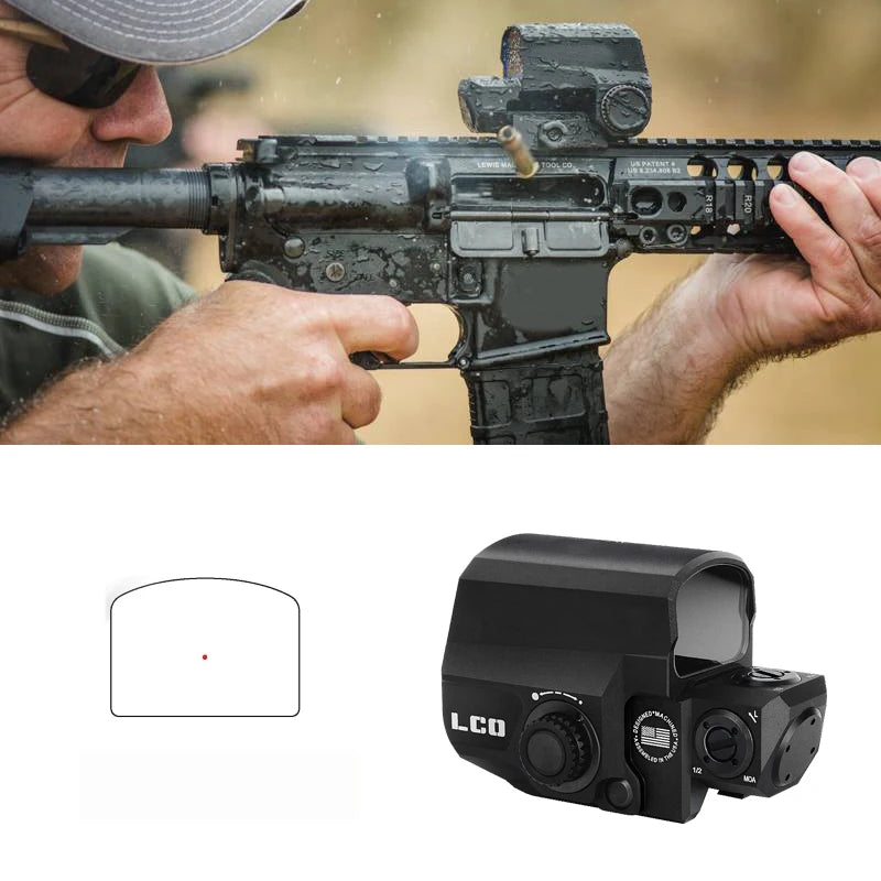Tactical LCO Reflex Sight – Red/Green Dot Holographic Scope for 20mm Rail | Waterproof, Ultra-Durable Aluminum Sight