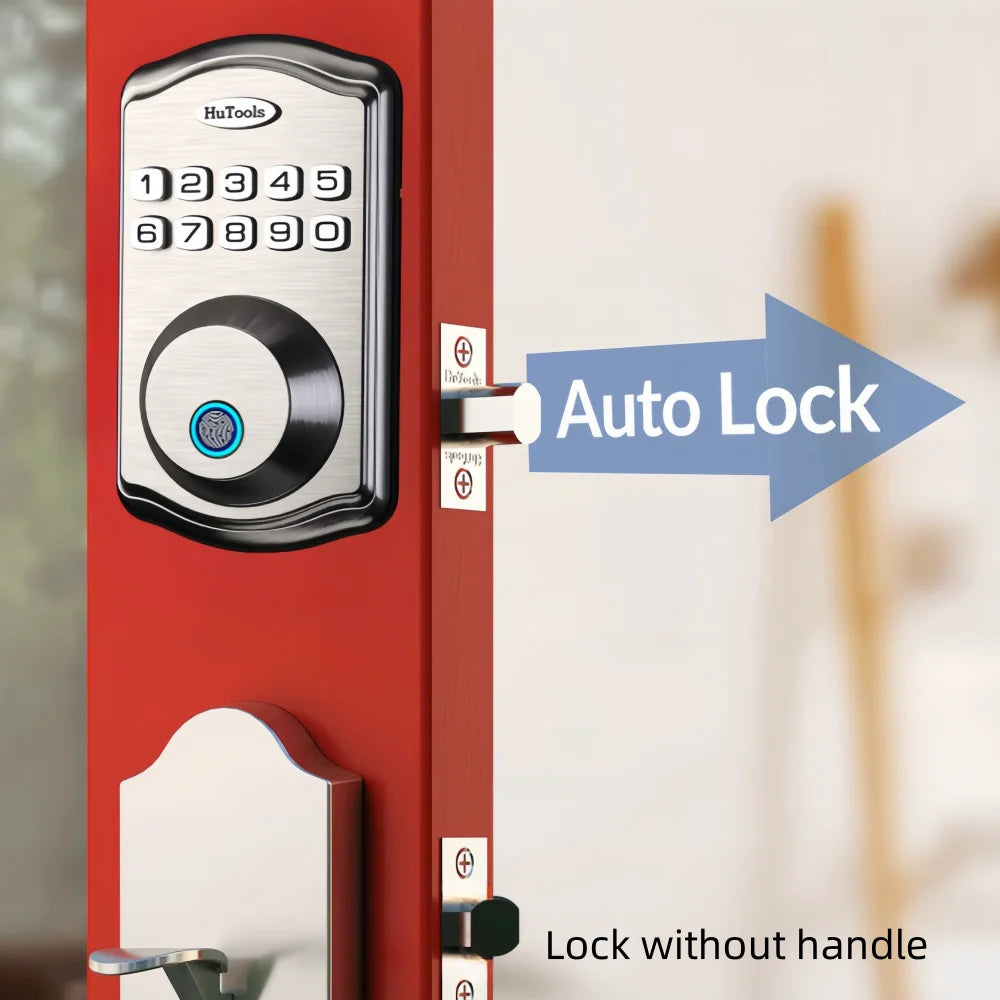 Smart Keypad Door Lock-Fingerprint  Entry Door Lock Deadbolt,  20 Touch Locking And 20 User Codes, Easy To Install And Program