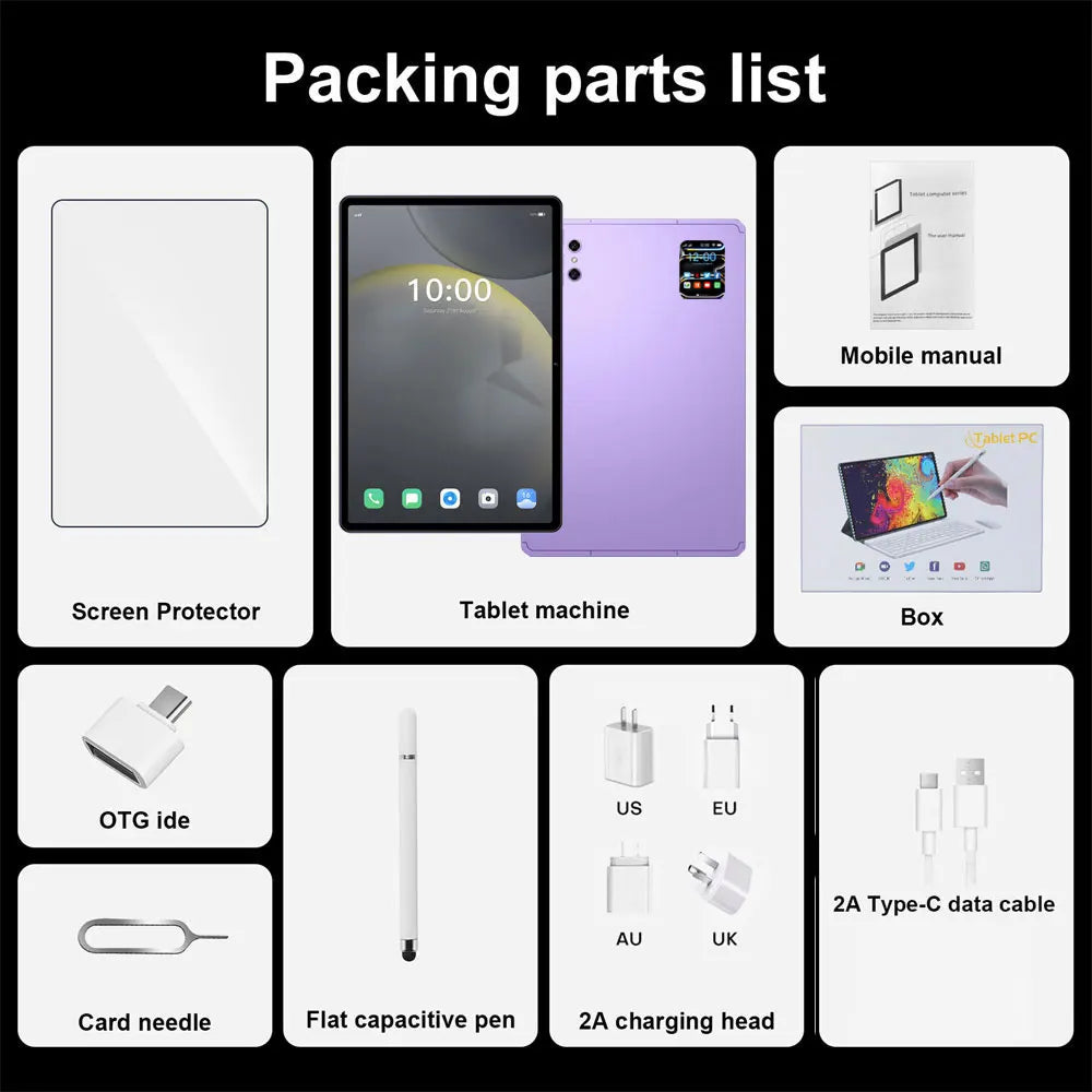 Pad 7S Pro 10" Android Tablet – Ultra-Slim 5G Dual SIM Tablet with 2TB Storage, Snapdragon Performance & 10000mAh Battery