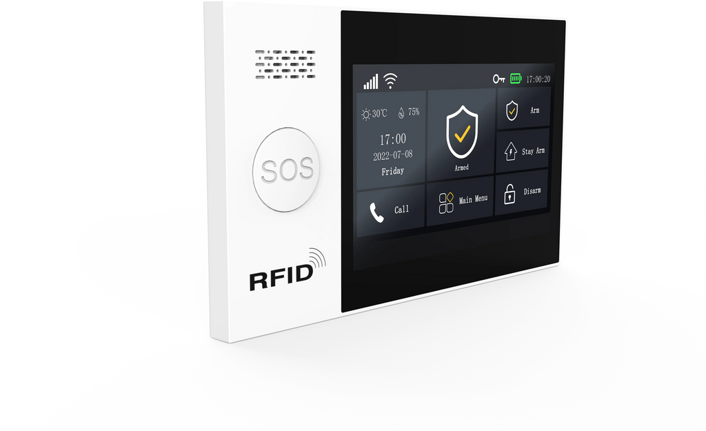 4.3Inch Big Screen  Tuya Smart Life  GSM WIFI  Burglar Alarm System Touch Keypad Home Security Alarm Sensor Motion Detector